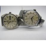 Omega; A Constellation Day/Date Automatic Gent's Wristwatch, the signed dial with baton markers,