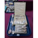 A Collection of Christofle and L. Auzolle Plated Forks and Spoons, A. Dupuy 4 Rue Porte Chartraine