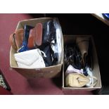 A Quantity of Ladies Handbags, Chamelle, Gaultier, Holborn, gents travelling set:- Two Boxes