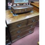 A Small XIX Century Mahogany Chest, of two long and two short drawers, having boxwood stringing on