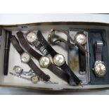 Assorted Vintage Ladies and Gent's Wristwatches, including Newmark, Timex, Smiths Empire, etc; and a