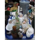 A XIX Century Bisque and Pottery Figures, Fairing, etc:- One Tray