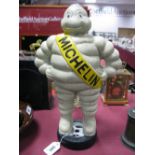 A Painted Metal Advertising Figure of Michelin Man, 37cm high.