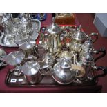 Four Piece Plated Tea Set, decorative coffee and hot water pots, hotel ware, etc.