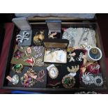 A Collection of Assorted Vintage and Later Costume Brooches, including Scottish/Celtic style,