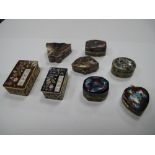 Eight Chinese Enamel Pill Boxes.