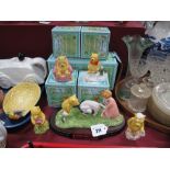 Royal Doulton Winnie the Pooh Collection Figures:- Eeyore Loses a Tail, WP15, 1064/5000, on wooden