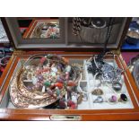 Assorted Costume Jewellery, including beads, imitation pearls, rings, earrings, wristwatches, etc;