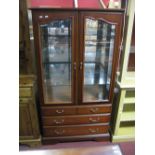 Display Cabinet,with glazed doors and sides, three internal shelves over two short and two long