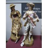 A Pair of XIX Century Continental Figures In Classical Dress, with impressed number 1248.