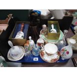 Susie Cooper Plates, Old Country Roses cup and saucer, coloured glass vase with heart decoration and