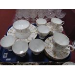 Royal Grafton Bone China Tea Service, 'Chantilly' pattern, twenty one pieces:- One Tray