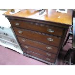 A Chest of Drawers, with five long drawers, on bracket feet.