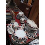 Wood & Sons 'Millwood' Semi Porcelain' Dinner Service, plates, meat plates, tureens, etc (over sixty