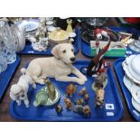 Beswick Figure of a Corgi Dog, Wade Whimsies, Sandicast Sculpture of a labrador, Hot Dogs 'I Heard