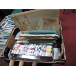 Watercolour Paints, coloured pencils, crayon, artists paint brushes, etc:- One Box