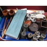 Chesterman Tapes, opera glasses, mouth organs, stencils etc:- One Tray