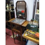 An Early XX Century Mahogany Washstand/Dressing Table, with a central mirror, shaped supports,
