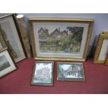 Sturgeon, Country Timber Framed Houses, limited edition print 548/850, signed lower right; pair of