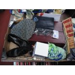 A Karen Millen Necklace, ring, FAX Shoes, stationery, badges, bag, etc:- One Box