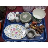 A XIX Century Handpainted Porcelain Mug, Minton 'Haddon Hall', Goebel, Wedgwood, etc:- One Tray