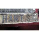 An Early XX Century Cast Iron Street Sign - "Hart Street".