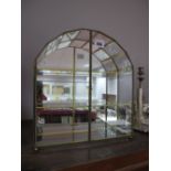 A Glass Table Top Display Cabinet, with two internal shelves and pair of doors.