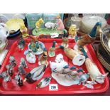 A Set of Six Beswick Cat Musicians, Beswick and other mallard figures etc:- One Tray