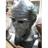 C.J Friend, 1934 Plaster Bust of a Gentlemen, signed to the side.