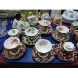 Royal Albert China 'Provincial Flower' Pattern Cups and Saucers, (some seconds), Royal Albert '