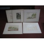 Vernon Wethered (1865-1952), six unframed watercolours - View From Top of Buttermere House, with