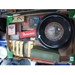 Roulette Wheel, dominoes, playing cards, etc:- One Box