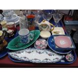 Parian Model of Queen Victoria, B & G Christmas plates, Royal Worcester 'Rose' fairy and other pin
