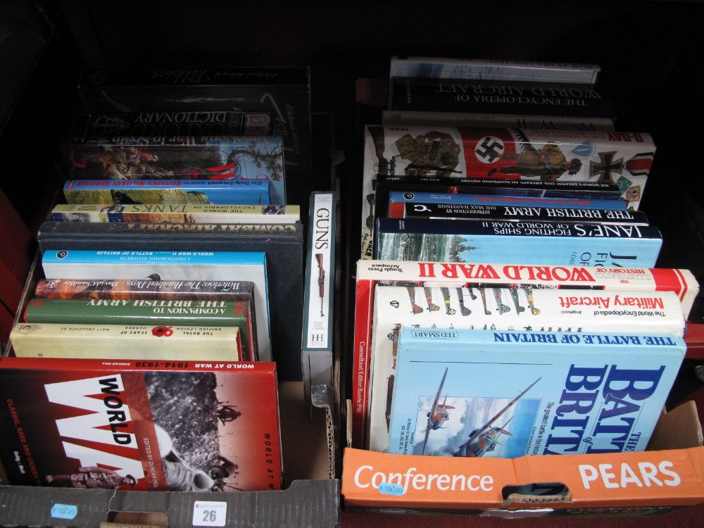 A Quantity of Predominately Military Themed Books, including the Encyclopedia of World Aircraft -