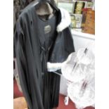 A XX Century University Masters Cloak; together with an ermine lined shoulder stole.