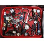 A Mixed Lot of Assorted Ladies and Gent's Wristwatches:- One Tray
