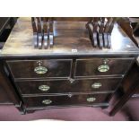 A XIX Century Mahogany Chest, of two long and two short drawers, on bracket feet, 90cm wide.