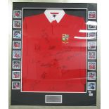 Rugby Union 'Dream Lions' Red Shirt, Limited edition 49 of 50 by spirit of sport. black pen signed