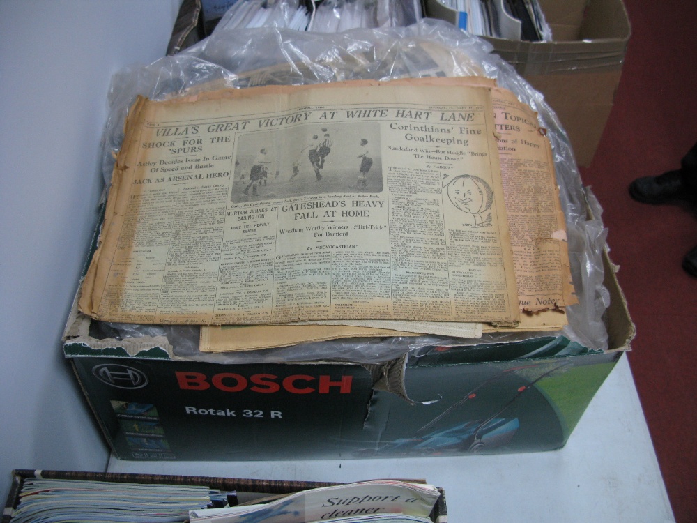 Newspapers Evening Chronicle, Sports Gazette, Sunderland Echo, etc:- 1950's - 60's, etc:- One Box