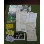 Cricket, 1939 Oxford v. Cambridge Scorecard, three Scarborough County Cricket Club pass out tickets,