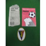 Pogon Szczecin v. Sheffield United Programme, dated 20/7/1974, together with Pogon badge and match