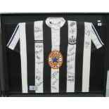 Newcastle United Adidas Home Shirt Featuring Newcastle Brown Ale Logo, and approximately twenty