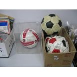 Sheffield United Olympia Football, ink signed by Tony Field, Bill Dearden and others, three later