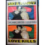 Film Interest - 'Sid and Nancy - Love Kills', colour poster of the 1986 film release, 101 x 67cm,