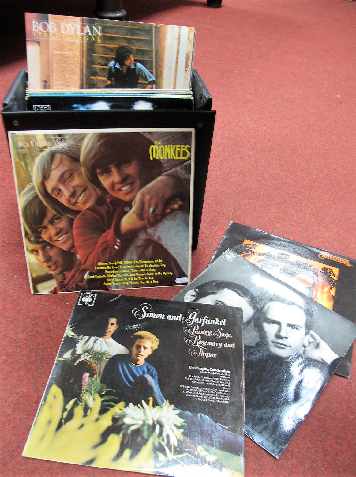 A Collection of LP's. To include The Monkees (2), Simon and Garfunkel (3), Bob Lind, Paul Simon