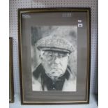 A French School Pastel and Oil, Study of an Elderly Gentleman, 48 x 32.5cm, dated Juin '89.