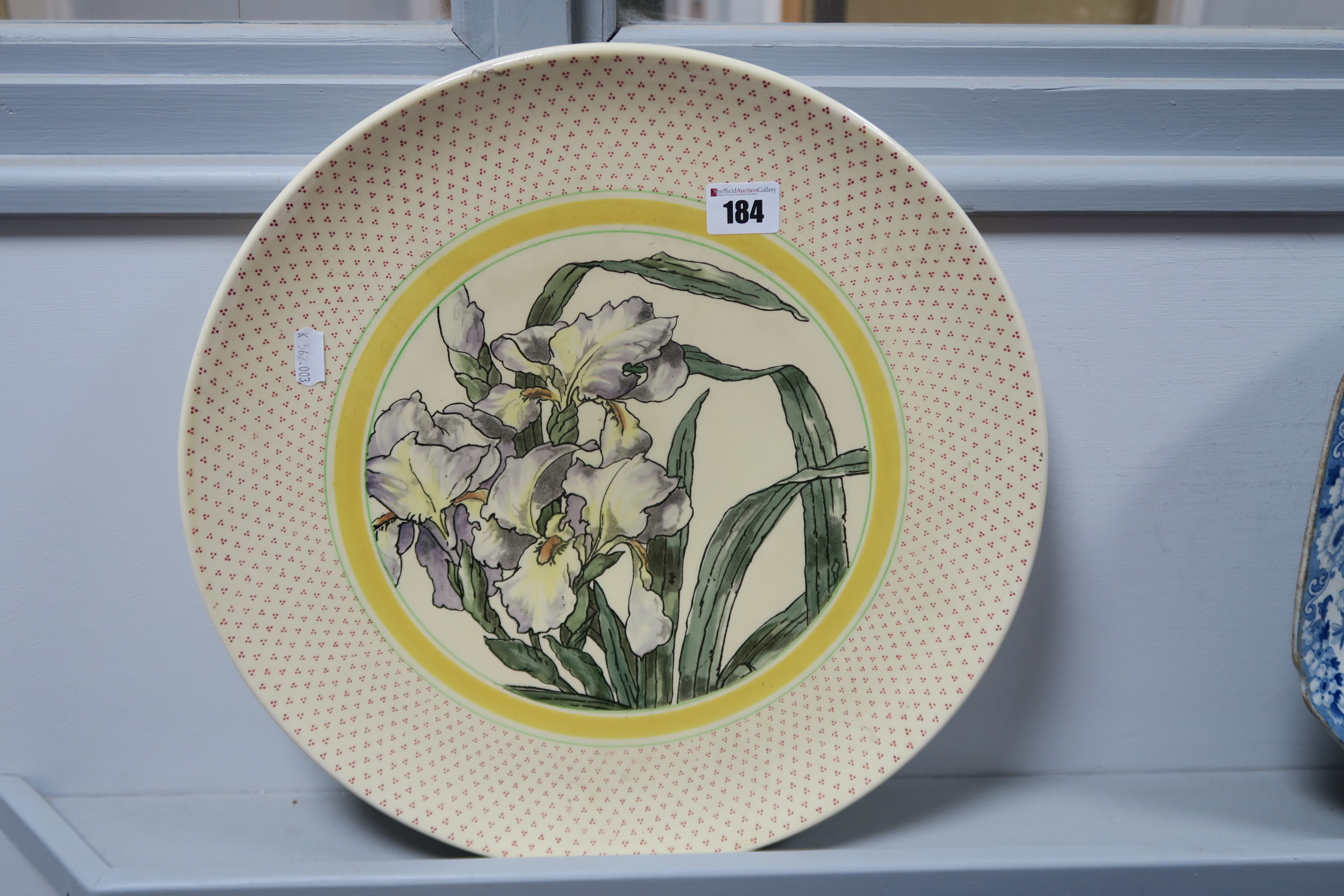 Royal Doulton 'Iris' Pattern Pottery Charger, 38cm diameter.