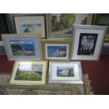 Ruth Lamb (Sheffield Artist) Five Collages, to include 'Summer Comes to Ridgeway', 'Rhossili