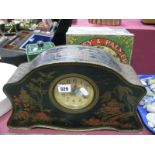 An Early 1900's Tinplate Clock, (possibly Victory 'V') and other tins; together with two other