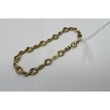 A 9ct Gold Fancy Link Bracelet, of ropetwist design.